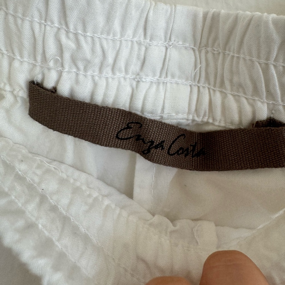 Enza Costa White Drawstring Shorts - Picture 3 of 4